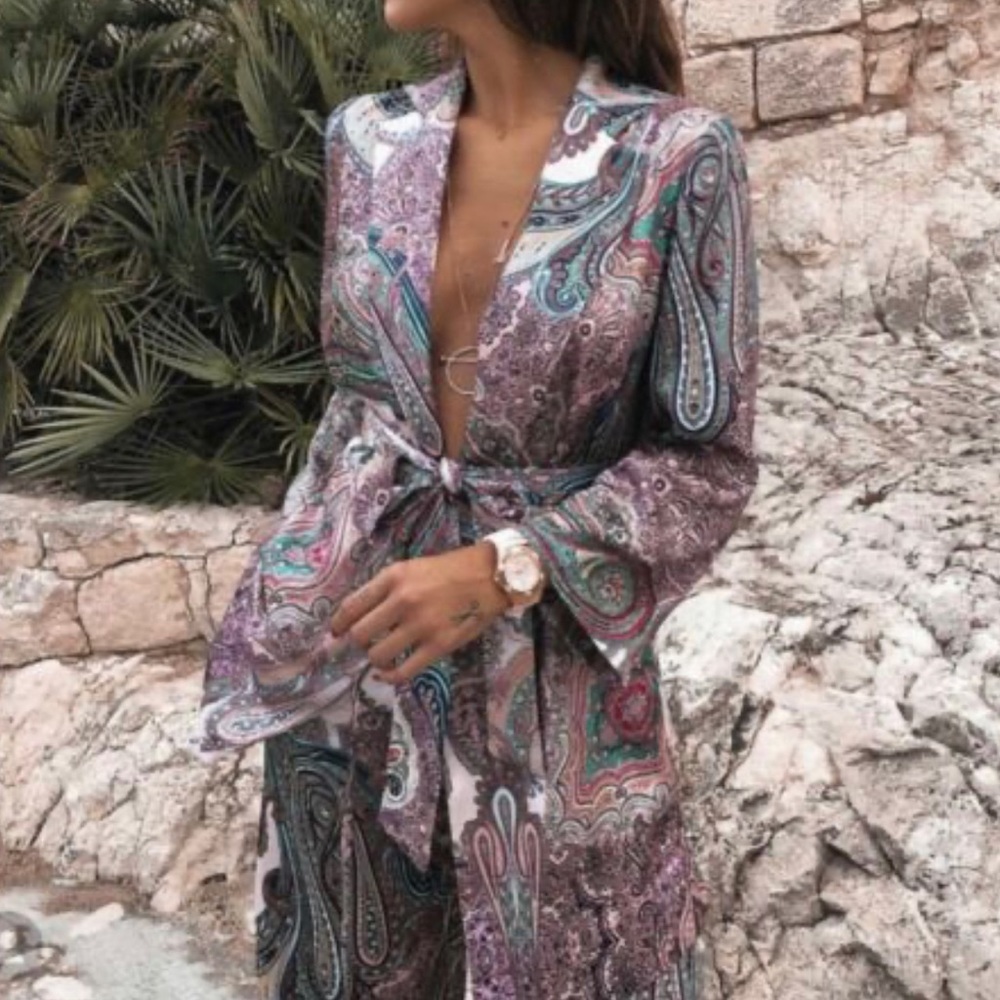 Zara Paisley Printed Blazer